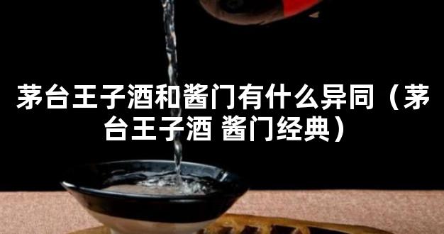 茅台王子酒和酱门有什么异同（茅台王子酒 酱门经典）